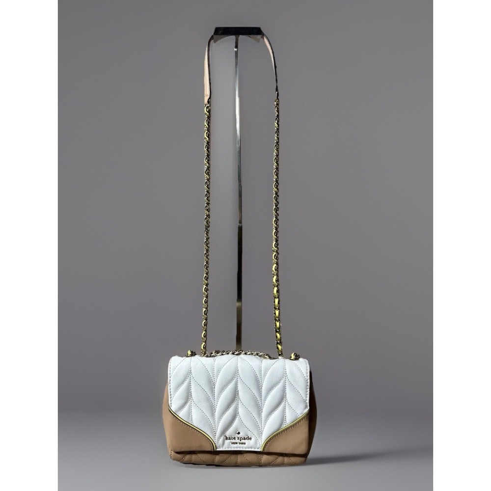 Kate Spade Mini Emelyn Briar Lane Quilted Color Block White Dove WKRU6722. EUC